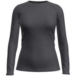 Maglietta sportiva da donna Icebreaker W Mer 260 Zoneknit Seamless LS Crewe nero Graphite