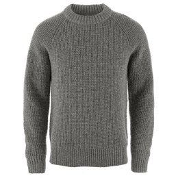 Maglione da uomo Fjällräven Övik Waffle Knit M grigio Grey