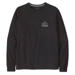 Maglietta da uomo Patagonia M's L/S Chouinard Crest Responsibili-Tee nero Black
