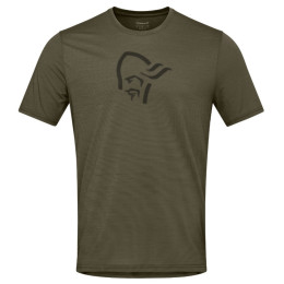 Maglietta da uomo Norrona femund equaliser merino T-shirt verde scuro Olive Night