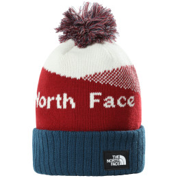 Berretto The North Face Recycled Pom Pom rosso/blu Vintgwht/Mntrybu/Crdnlrd
