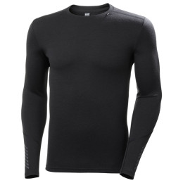 Maglietta funzionale da uomo Helly Hansen Lifa Merino Midweight Crew nero Black