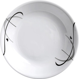 Piatto Brunner Deep Plate ø 21cm bianco/nero