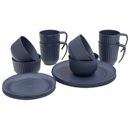 Set di stoviglie Outwell Delish 4 Person Dinner Set blu scuro Navy Night