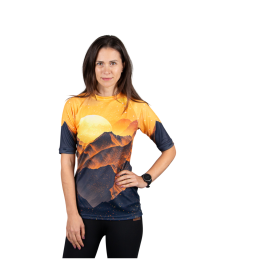 Maglietta sportiva da donna Drexiss All Sunset Yellow Coolmax