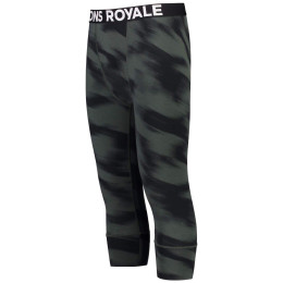 Pantaloni termici da uomo a 3/4 Mons Royale Cascade Merino Flex 200 3/4 Legging Rosin Motion nero/grigio Rosin motion