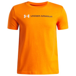 Maglietta sportiva per bambini Under Armour UA B Logo Wordmark SS Outrageous Orange