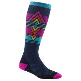 Calze al ginocchio da donna Darn Tough Echo Otc rosa/blu eclipse