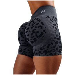 Pantaloncini da donna Nebbia Push-Up Compression Leopard Shorts Primal nero BLACK LEOPARD