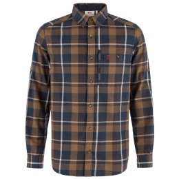 Camicia da uomo Fjällräven Fjällglim Regular Shirt M marrone Wood Brown-Black Oak