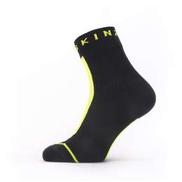 Calzini impermeabili SealSkinz Dunton nero Black/Neon Yellow