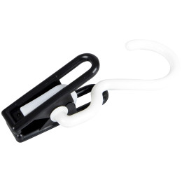 Set di ganci Bo-Camp Clothes peg with hook - 6ks nero/bianco