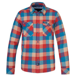 Camicia da uomo Rafiki Virage rosso/blu lagoon plaid