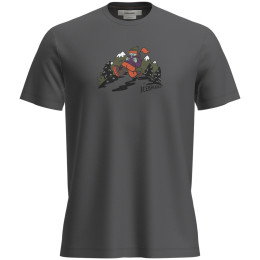 Maglietta funzionale da uomo Icebreaker M Mer 150 Tech Lite SS Tee Catch Me Outs grigio scuro Obsidian