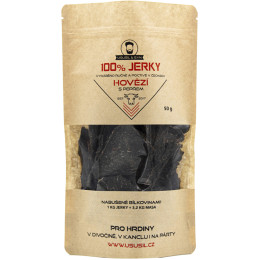 Jerky Usušil & Syn 100% Hovězí s pepřem 50 g marrone