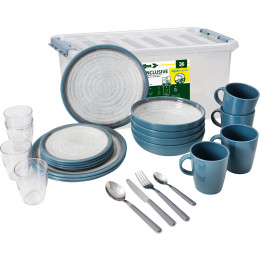 Set di stoviglie Brunner Tuscany All Inclusive bianco/blu