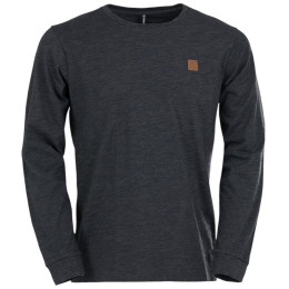 Maglietta funzionale da uomo Fundango Justin Longsleeve T-shirt nero black heather