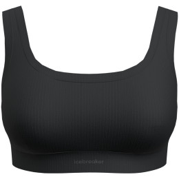 Reggiseno sportivo Icebreaker W Mer Rib Lotus Bra nero Black