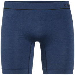 Boxer da uomo Icebreaker Anatomica Seamless Long Boxers blu scuro EstateBlue
