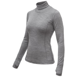 Maglietta sportiva da donna Sensor Merino Bold Roll Neck dl.rukáv grigio Cool Gray