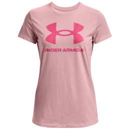 Maglietta da donna Under Armour Sportstyle Logo SS rosa Prime Pink / / Pink Punk