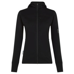 Felpa tecnica da donna Icebreaker W M 300 Descender LS Zip Hoodie nero Black