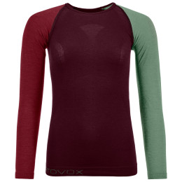 Maglietta sportiva da donna Ortovox 120 Comp Light Long Sleeve W rosso DarkWine
