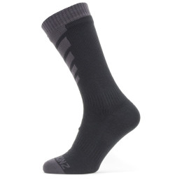 Calzini impermeabili SealSkinz Waterproof Warm Weather Mid Length grigio/nero Black/Grey