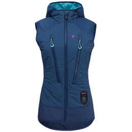 Gilet da donna Silvini Polara blu navy-turquoise