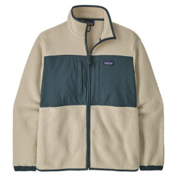 Felpa da uomo Patagonia M's Retro Pile Patch Jkt beige/verde Pelican