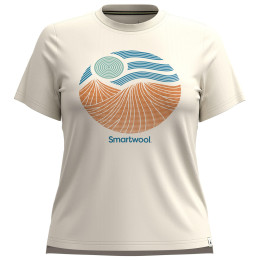 Maglietta da donna Smartwool Horizon View Short Sleeve Graphic Tee beige almond