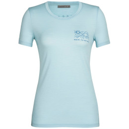Maglietta da donna Icebreaker Women Tech Lite II SS Tee Mountain Lake azzurro haze