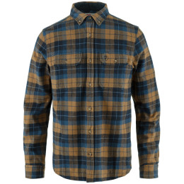 Camicia da uomo Fjällräven Singi Heavy Flannel Shirt M blu Dark Navy-Buckwheat Brown