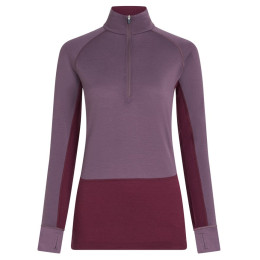 Maglietta sportiva da donna Icebreaker Women Mer 200 ZoneKnit LS Half Zip viola Dkber/Greplu/Cb