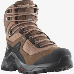 Scarpe da trekking da donna Salomon Quest Element Gore-Tex marrone Mocha Mousse / Pewter / Marine Blue