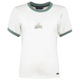 Maglietta sportiva da donna Chillaz Retro Mountain bianco/verde White