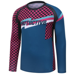 Maglia da ciclismo da uomo Protective 115008-890 P-King blu dark petrol