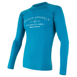 Maglietta funzionale da uomo Sensor Merino DF Label blu Blue