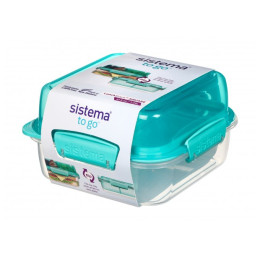 Scatola per alimenti Sistema Lunch Stack To Go Square 1,24l turchese mint