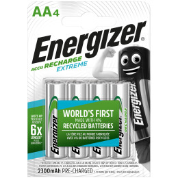 Batterie riutilizzabili Energizer AA / HR6 - 2300 mAh argento