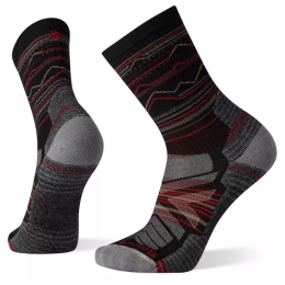 Calze Smartwool Hike Light Cushion Mountain Range Pattern Crew Socks nero black