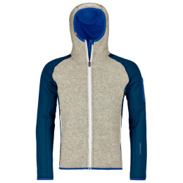Felpa da uomo Ortovox Fleece Plus Classic Knit Hoody blu PetrolBlue