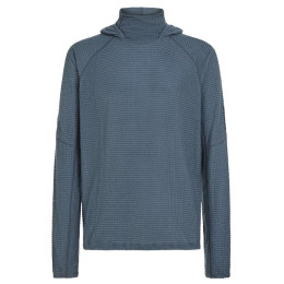 Felpa da uomo Icebreaker Men Mer 400 RealFleece Grid Pulover Hood blu/grigio Abyss
