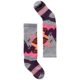 Calzini per bambini Smartwool Kids' Wintersport Full Cushion Mountain Moose OTC Socks rosa LIGHT GRAY/PINK