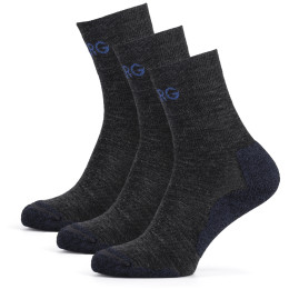 Calzini da uomo Warg Trek Merino 3-pack grigio/blu