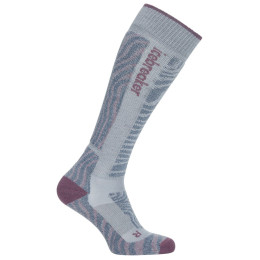 Calzini da donna Icebreaker W Mer Ski+ Medium OTC Mountain Contour grigio/blu Zblue/Gplum/Daw