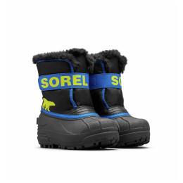 Stivali invernali per bambini Sorel Childrens Snow Commander™ Boot nero/rosso Black, Super Blue