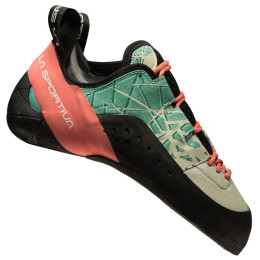 Scarpette da arrampicata da donna La Sportiva Kataki Woman grigio/verde Mint/Coral