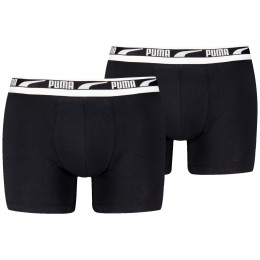 Boxer da uomo Puma Everyday Multi Logo Boxers 2P nero Black