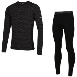 Set sportivo da uomo Zulu Merino 240 Long nero Black